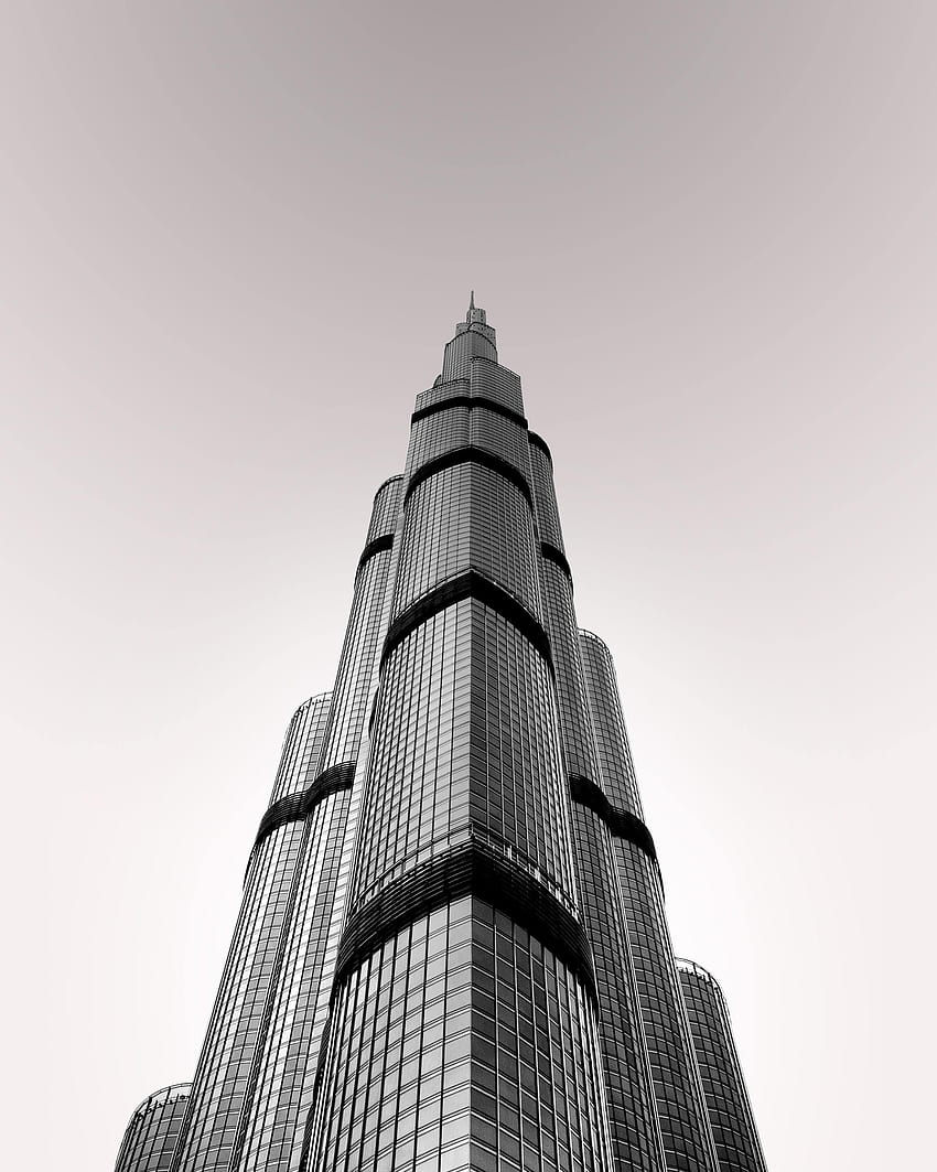 arquitectura, rascacielos, edificio, minimalismo, gris, torre fondo de pantalla del teléfono