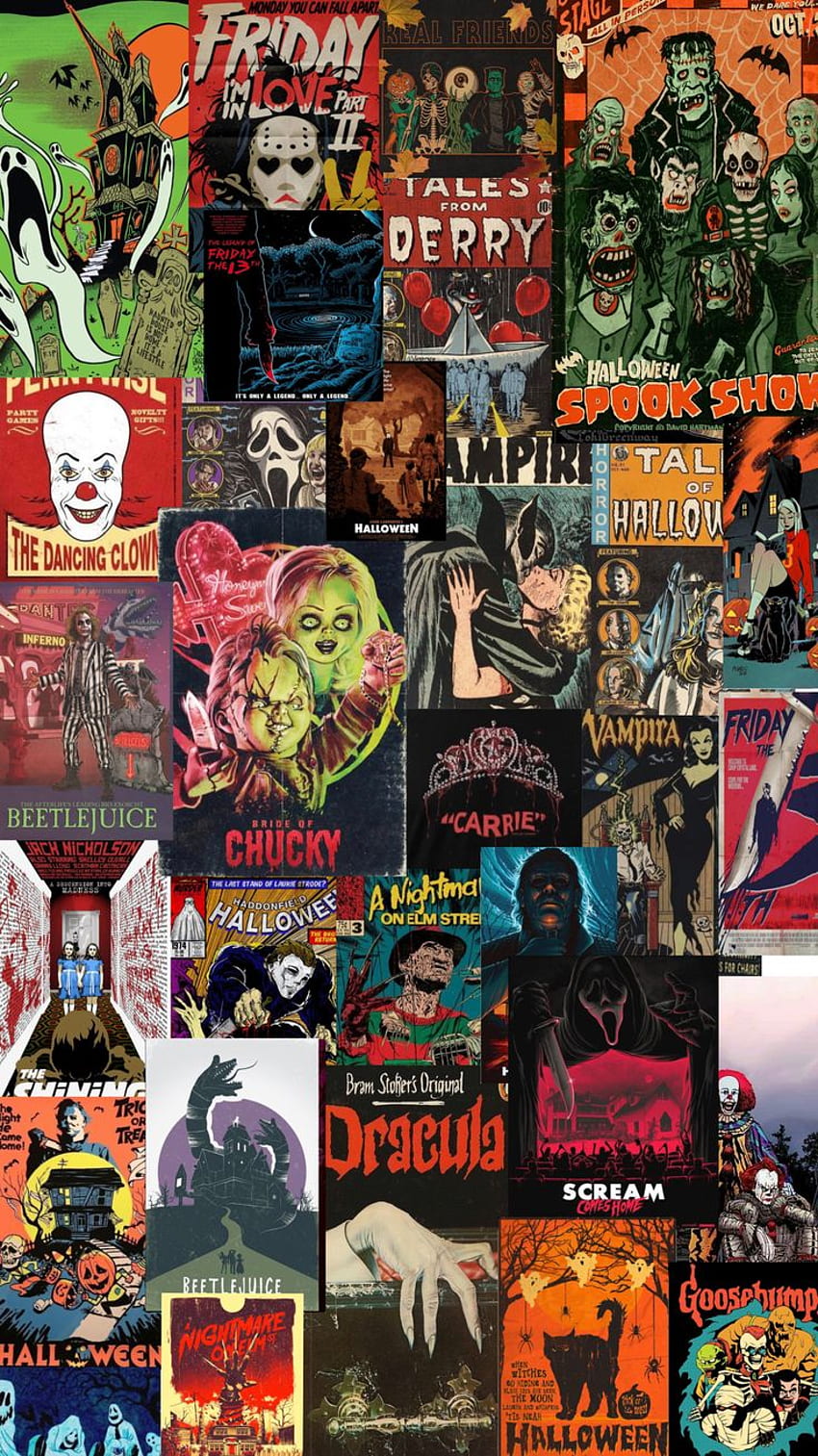 Fundos de terror em 2022. Assustador, iPhone de Halloween, Cartão de terror, Quadrinhos de terror vintage Papel de parede de celular HD