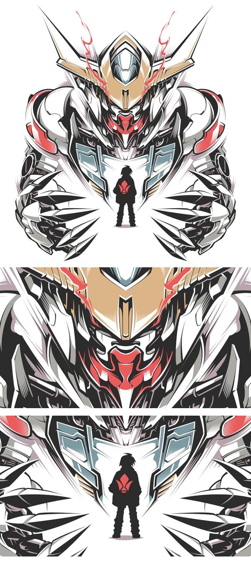 APAGÓN HERMANO - BARBATOS LUPUS. Gundam, arte de Gundam, huérfanos de sangre de hierro de Gundam, Tekkadan fondo de pantalla del teléfono