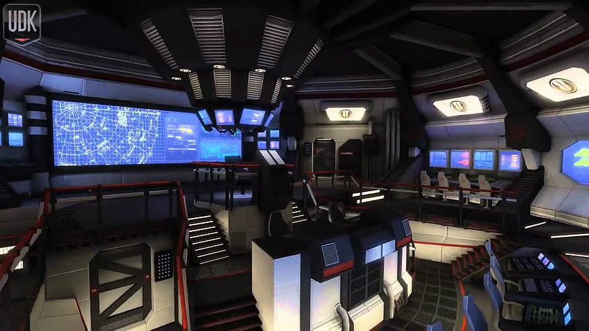 Starship Bridge UDK en 2021. Scifi interior, Bridge , Starship, Spaceship Bridge fondo de pantalla