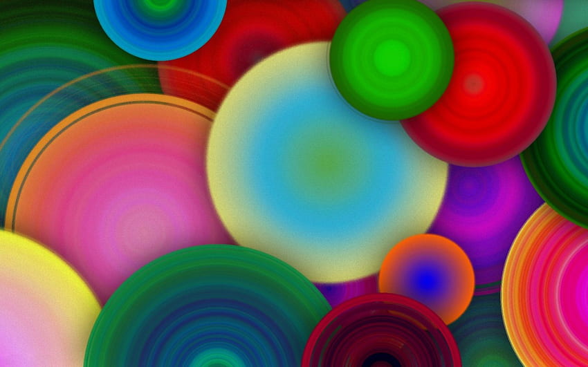 Colorful dots, blue, colorful, pink, rainbow, green, red, dot HD wallpaper