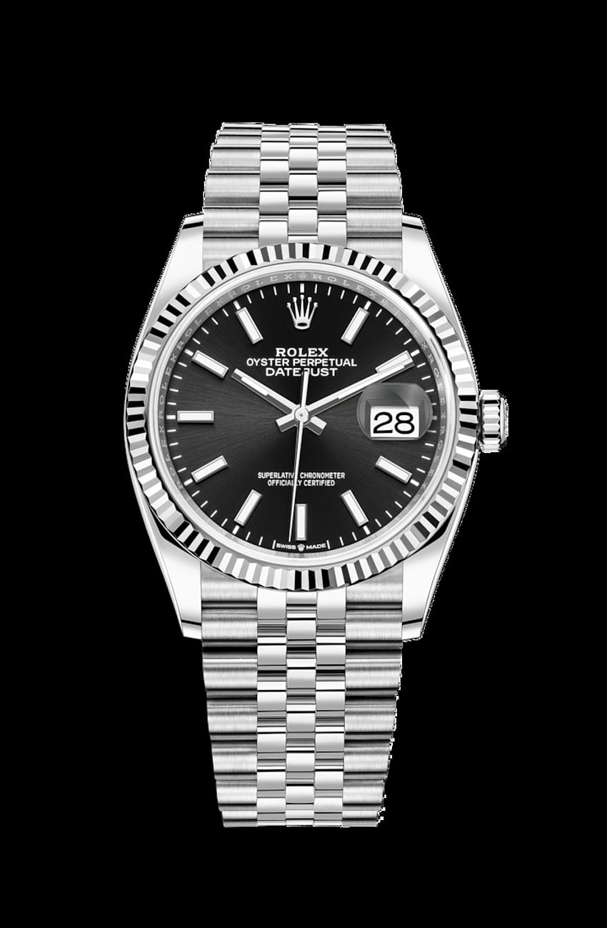 นาฬิกา Rolex Datejust 36: White Rolesor วอลล์เปเปอร์โทรศัพท์ HD