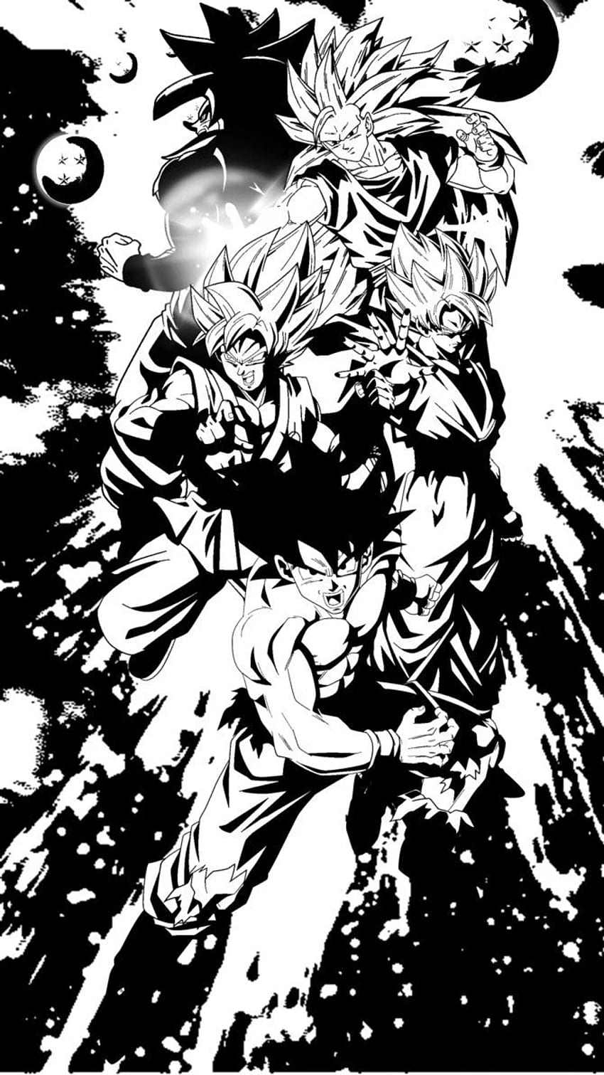 Goku blanco y negro PH7, boceto de goku fondo de pantalla del teléfono |  Pxfuel