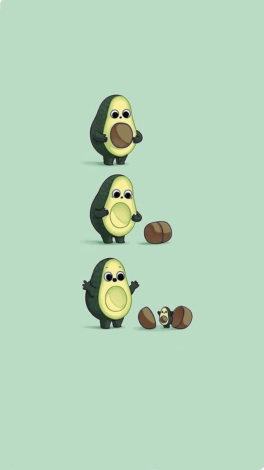 Süße Avocado, Avocado-Grün HD-Handy-Hintergrundbild