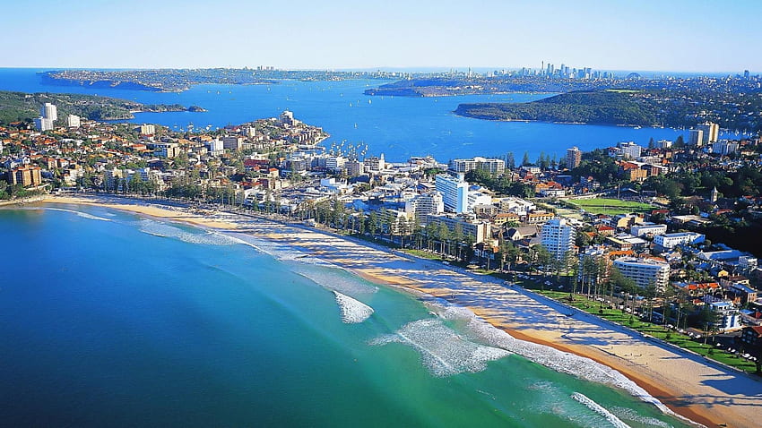 Manly Beach Сидни Австралия, Сидни, Manly, Австралия, плаж HD тапет
