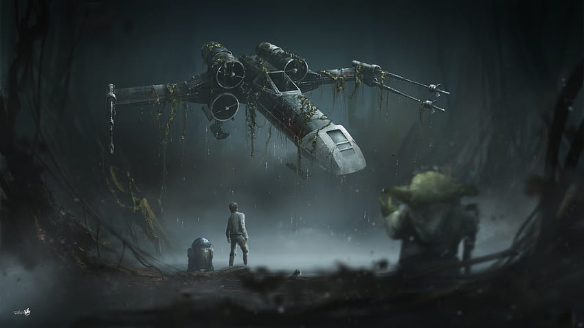 Guerra nas Estrelas, Guerra nas Estrelas: O Império Contra-Ataca, Asa X, R2 D2, Yoda, Luke Skywalker / e Mobile Backgrounds papel de parede HD