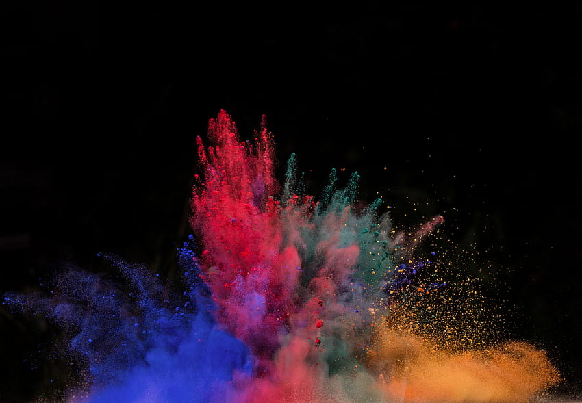 色、爆発、粉の爆発 高画質の壁紙