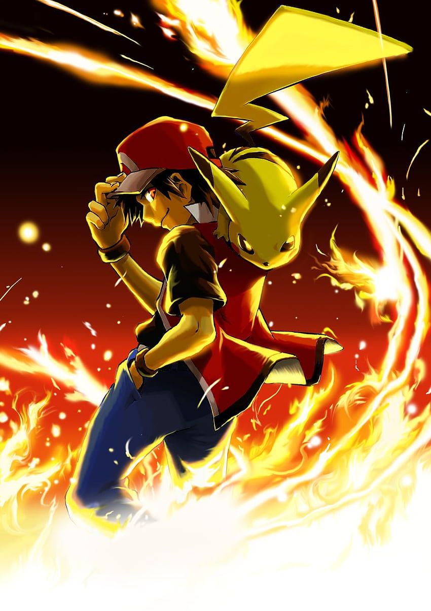 Pokemon Trainer rotes Telefon HD-Handy-Hintergrundbild