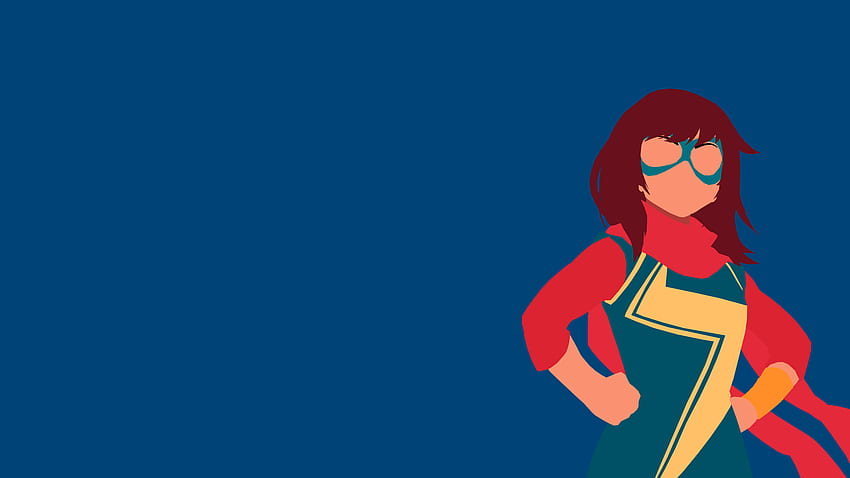 Made a minimalist style Ms. Marvel since I couldn't find one that I liked. (1440p) : Marvel, Minimalist Loki HD wallpaper