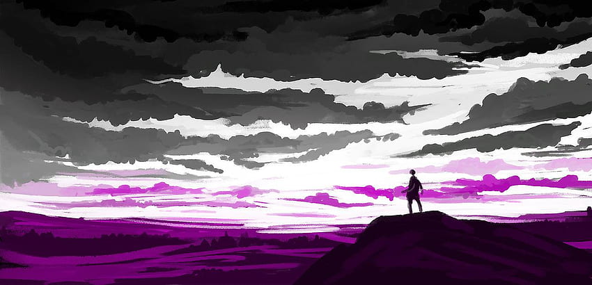 Amazing art made by StarPlasma on Tumblr! : asexuality, Asexual Flag HD wallpaper