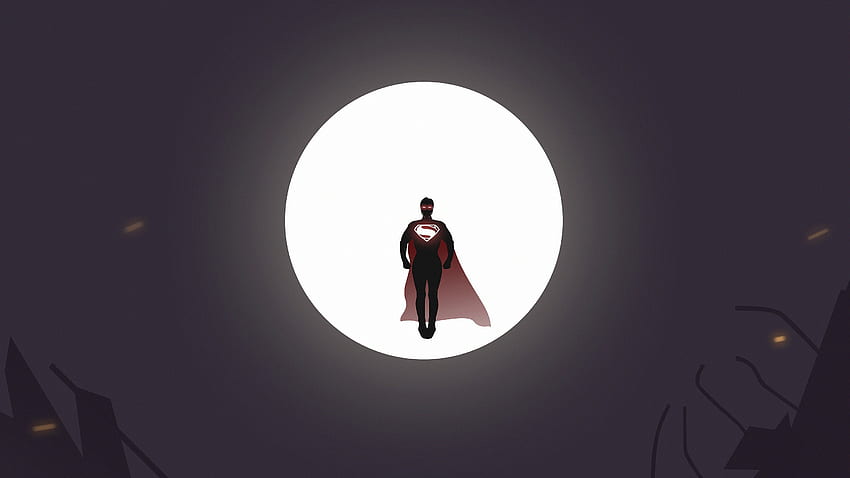 Superman, moon, knight, minimal HD wallpaper | Pxfuel