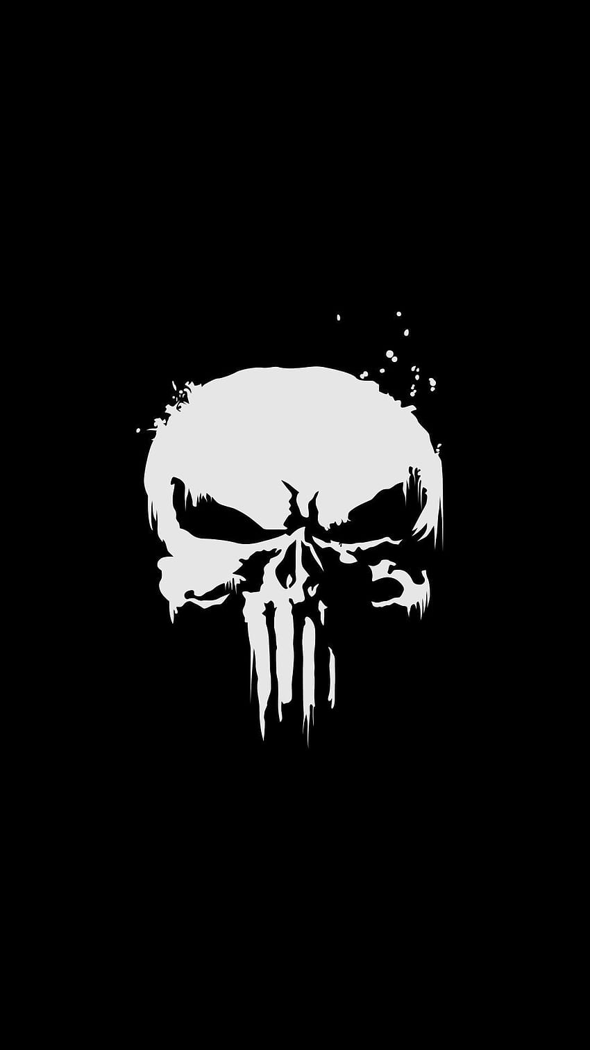 Punisher Skull iPhone, Black Skull HD phone wallpaper