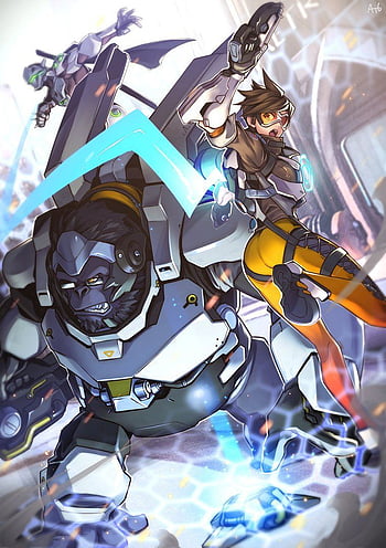 Tracer Overwatch Game Art 4K Wallpaper iPhone HD Phone #2280h