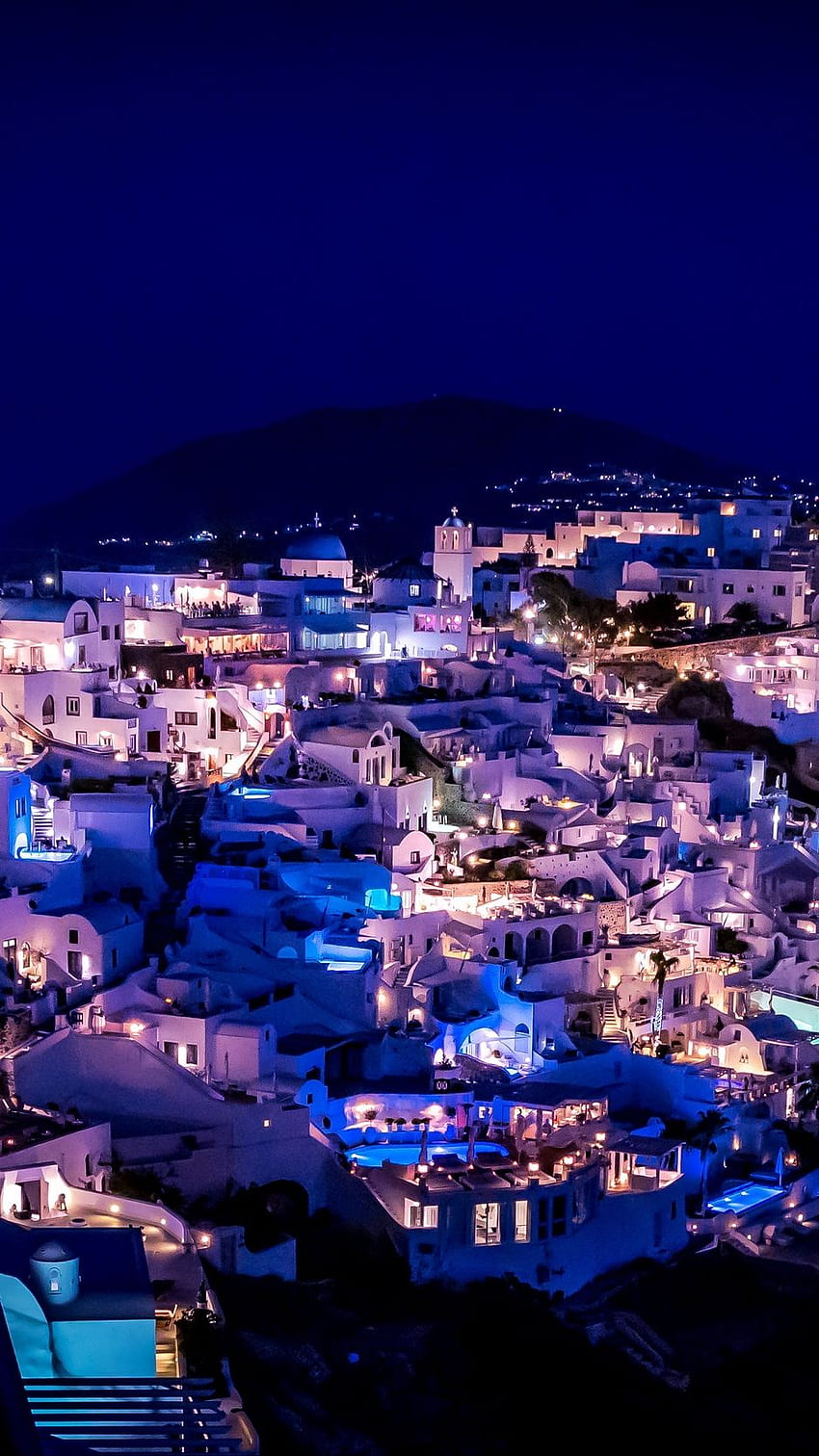 Santorini iPhone, Grecia Sfondo del telefono HD
