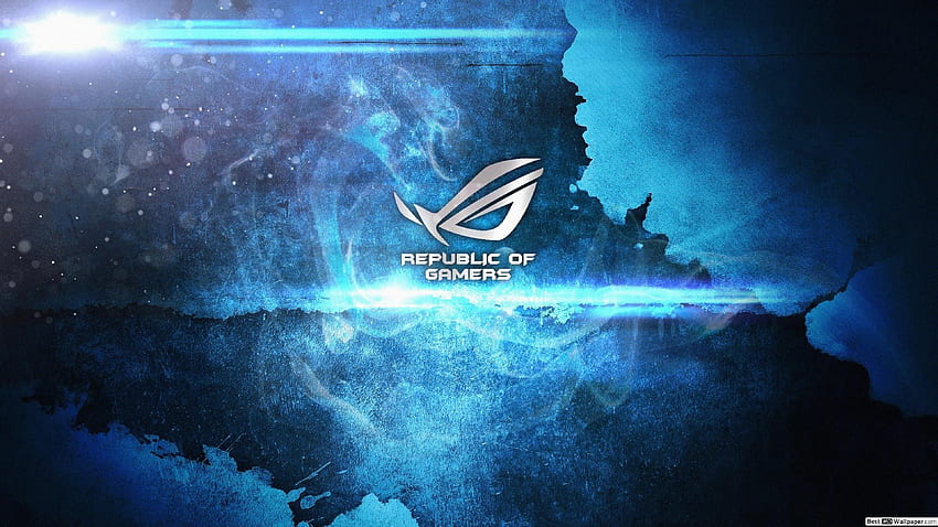 ASUS ROG (Republic of Gamers) - Logo Azul, Azul e Branco Asus papel de parede HD