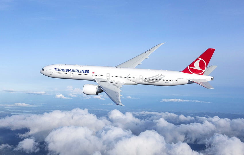 avión, boeing 777, turkish airlines para , sección авиация fondo de pantalla