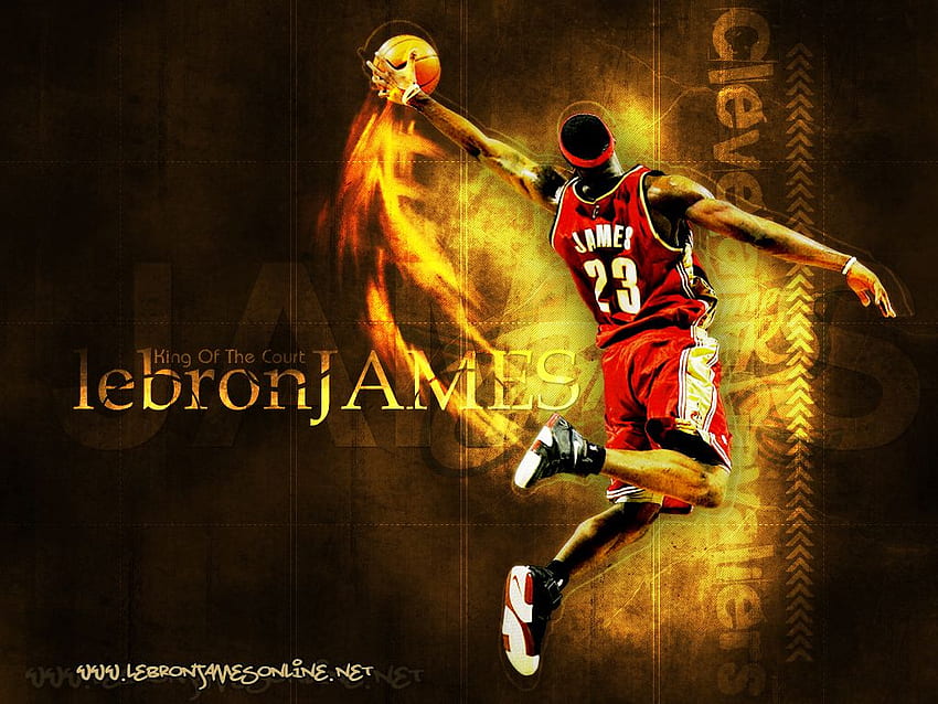 LeBron James Slam Dunk, LeBron James Dunking HD wallpaper