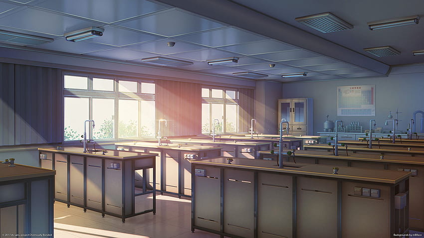 anime female scientist in the laboratory