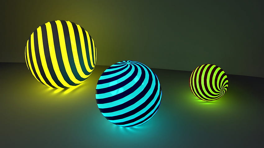 Bolas espirales, maya, bolas, 3d fondo de pantalla