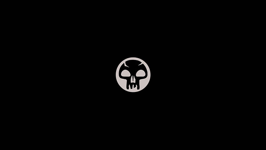Magic: The Gathering, Trading Card Games, Simple, Minimalism, Black background, Skull / and Mobile & HD 월페이퍼