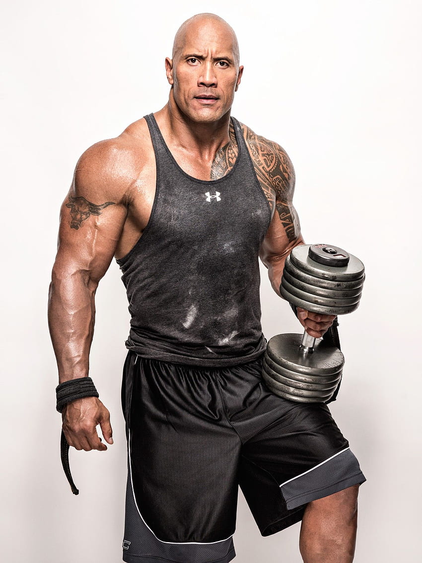 Dwayne Johnson, The Rock, Gewichte, Trainieren HD-Handy-Hintergrundbild