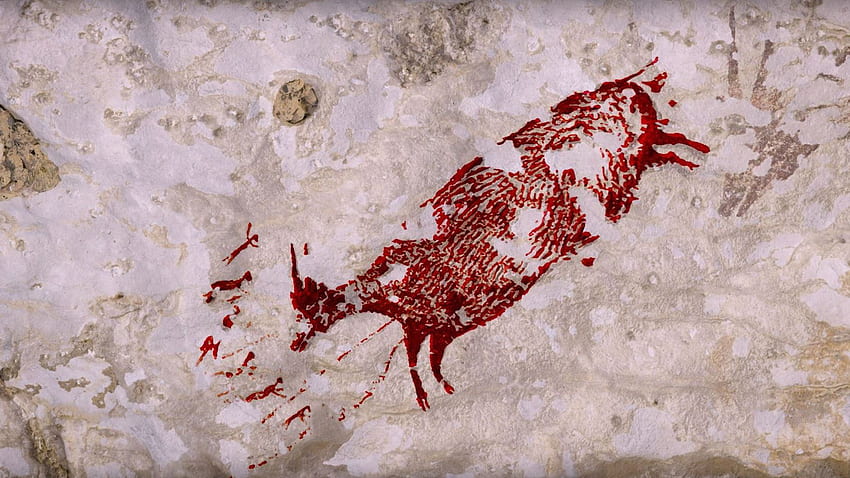 Najstarsze dzieło świata? W Indonezji odkryto malowidło naskalne sprzed 44 000 lat. Wiadomości naukowe i techniczne Tapeta HD