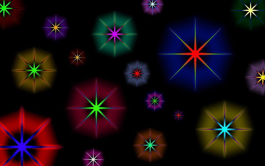 Abstract, Background, Stars, Patterns, Circles, Shine, Multicolored, Motley, Brilliance HD wallpaper