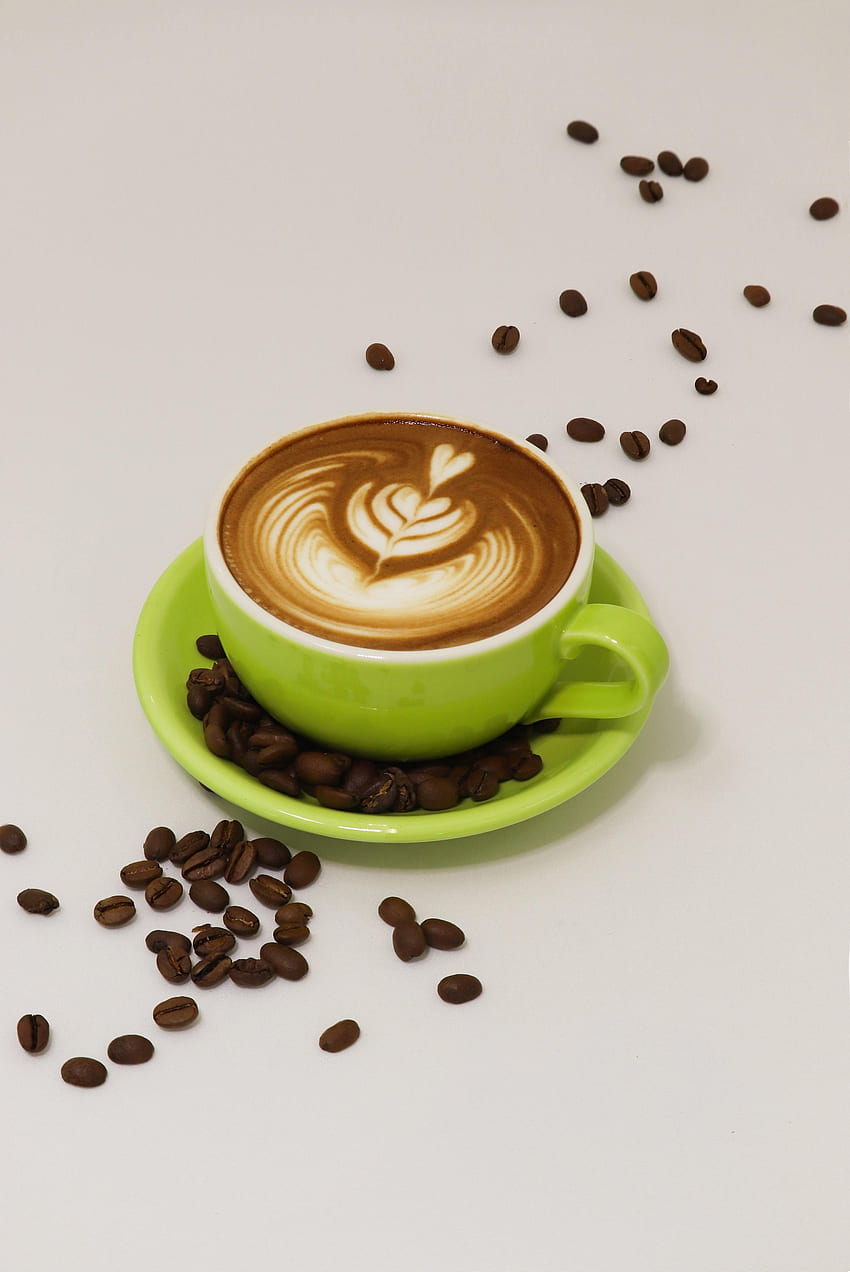 Lebensmittel, Kaffee, Tasse, Cappuccino, Getränke, Getränke, Kaffeebohnen HD-Handy-Hintergrundbild