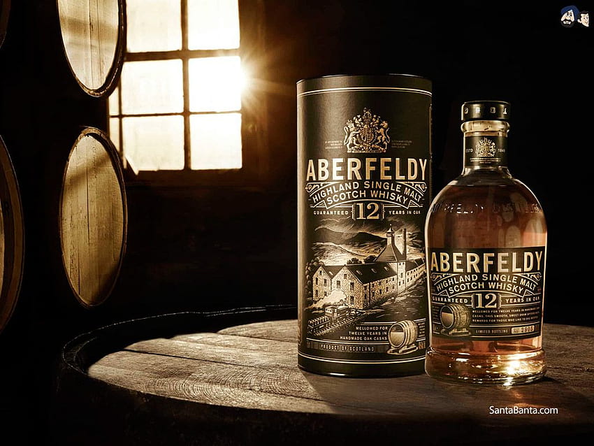 Aberfeldy - Highland Single Malt Wiski Scotch berusia 12 tahun Wallpaper HD