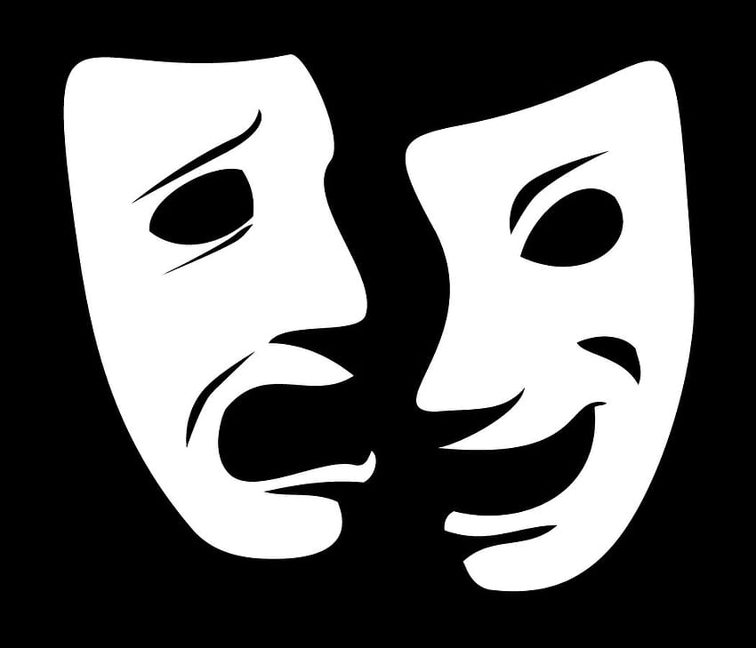 Máscaras de teatro, prediseñadas, prediseñadas en la biblioteca de prediseñadas, máscaras de teatro fondo de pantalla