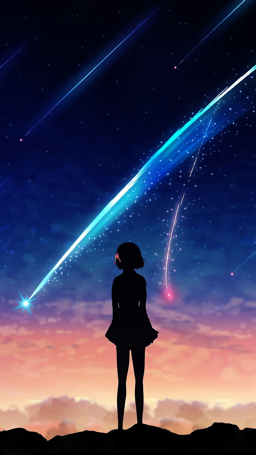 Spells to do Meteor Shower. Anime phone, Anime galaxy, Kimi no na wa , Anime Tablet HD phone wallpaper