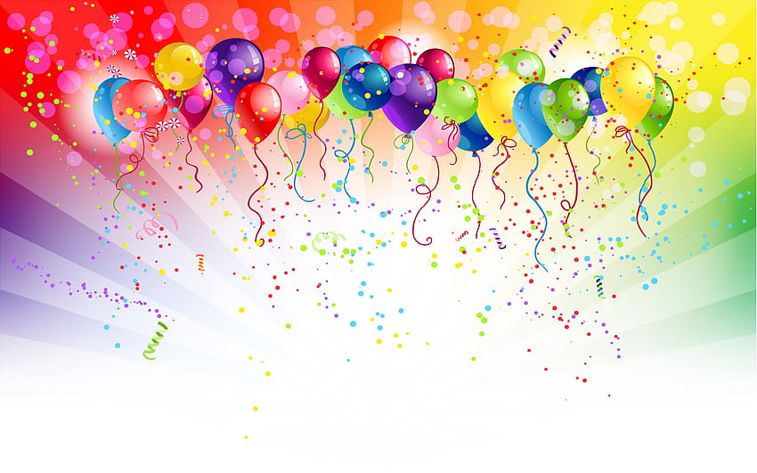 Balões de Aniversário papel de parede HD
