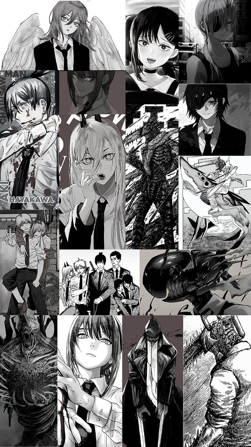 Pria gergaji, estetika, Phoenix_530, manga, gergaji mesin, kekuatan, denji, anime, makima wallpaper ponsel HD