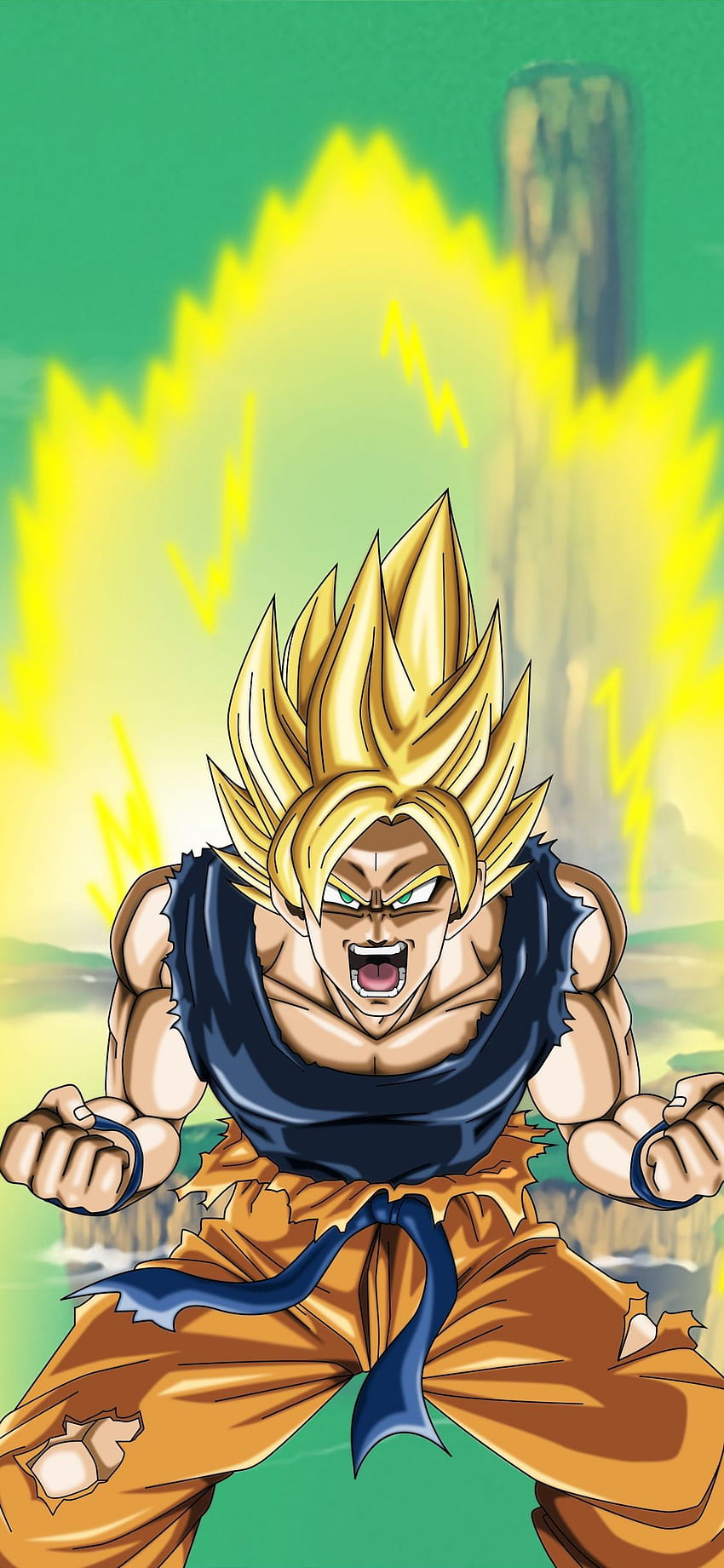 Goku enojado, chico anime, súper fondo de pantalla del teléfono | Pxfuel