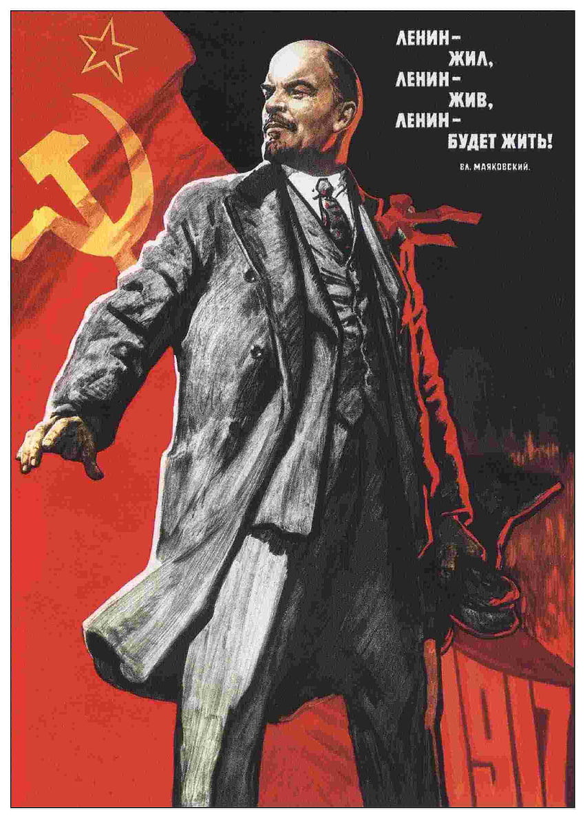 II wojna światowa leninowska propaganda polityczna Związek Radziecki-plakat Lenin-i tło, gwiezdne wojny propagandowe Tapeta na telefon HD