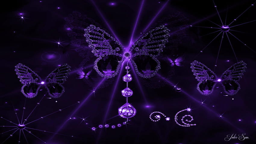 mariposa morada, púrpura, violeta, azul, luz, arte fractal, mariposa, rosa, agua, diseño gráfico, cielo fondo de pantalla