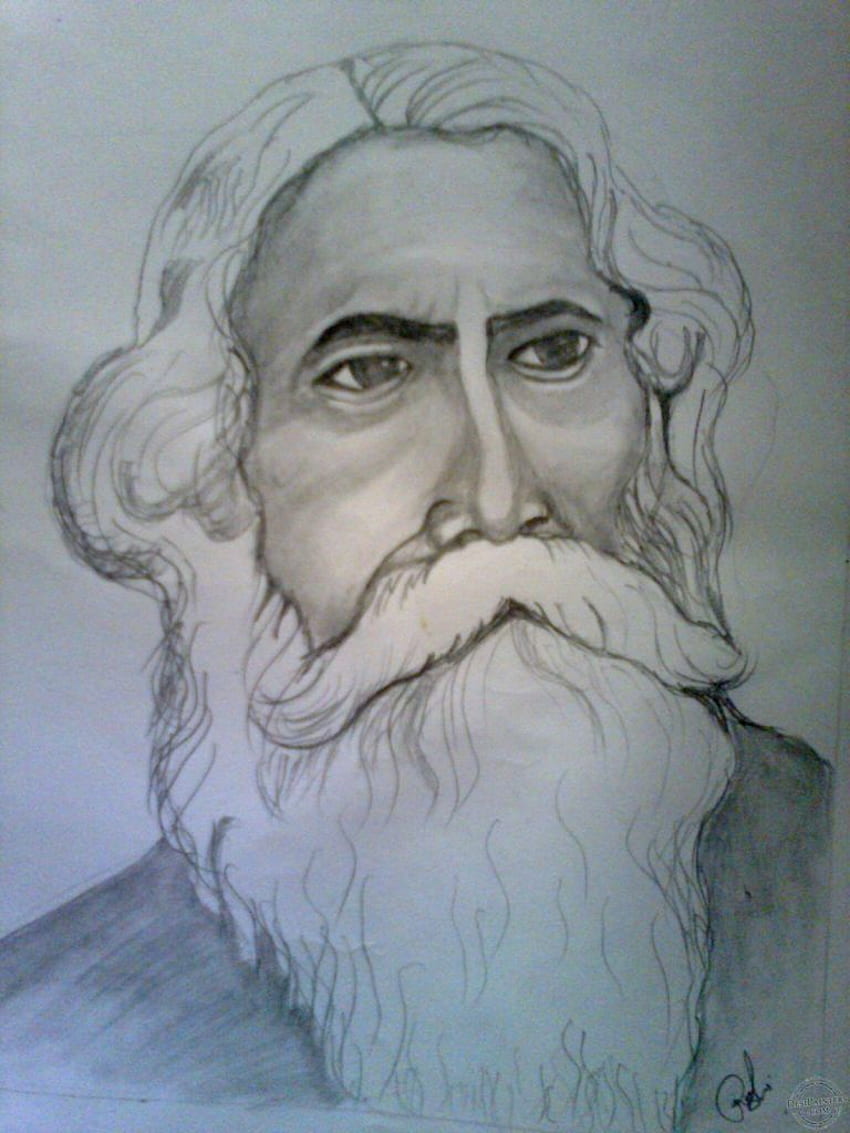 Premium AI Image | Rabindranath Tagore watercolor illustration-saigonsouth.com.vn