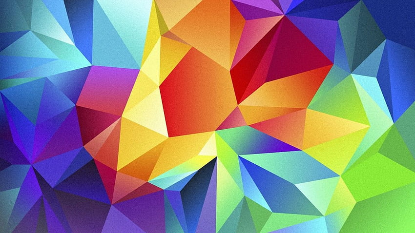 polygon, android, , triangle, background, orange, red, blue, Galaxy Diamond Supply Co HD wallpaper
