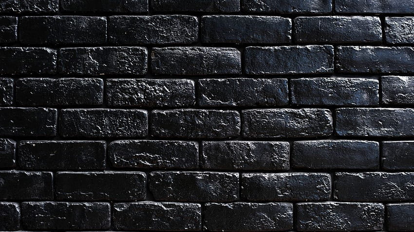wall, bricks, black, paint , v, background HD wallpaper