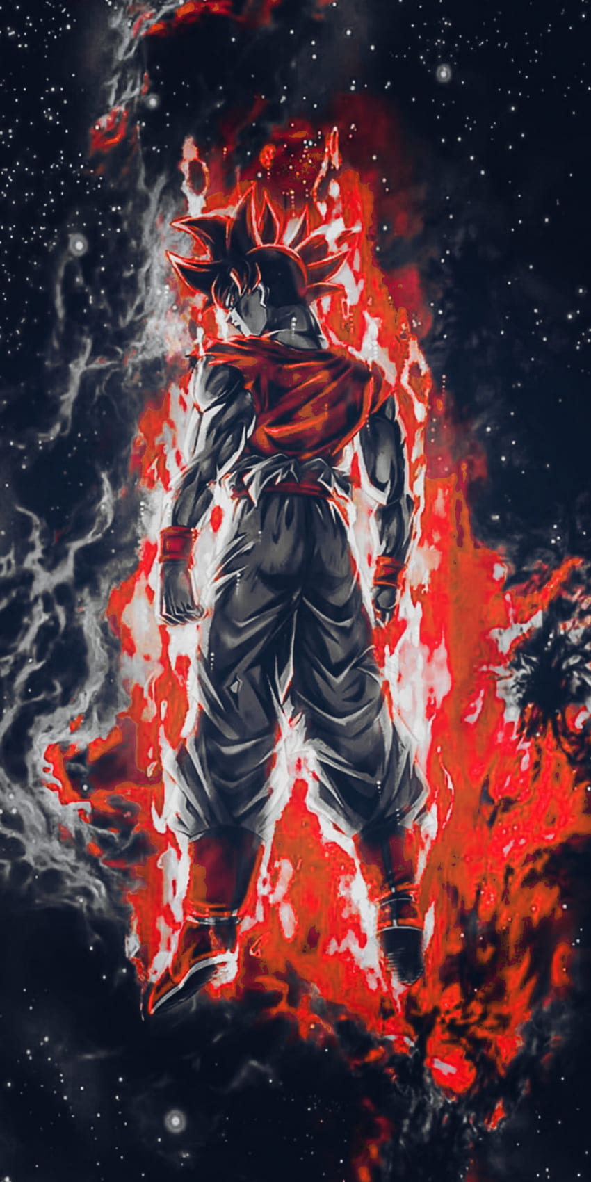 Son Goku, merah, seni wallpaper ponsel HD