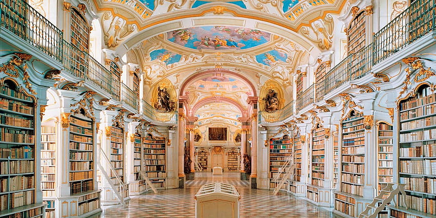 Красиви библиотеки по света, които всеки любител на книгите трябва да посети. Пътуване + свободно време, библиотека Естетичен лаптоп HD тапет