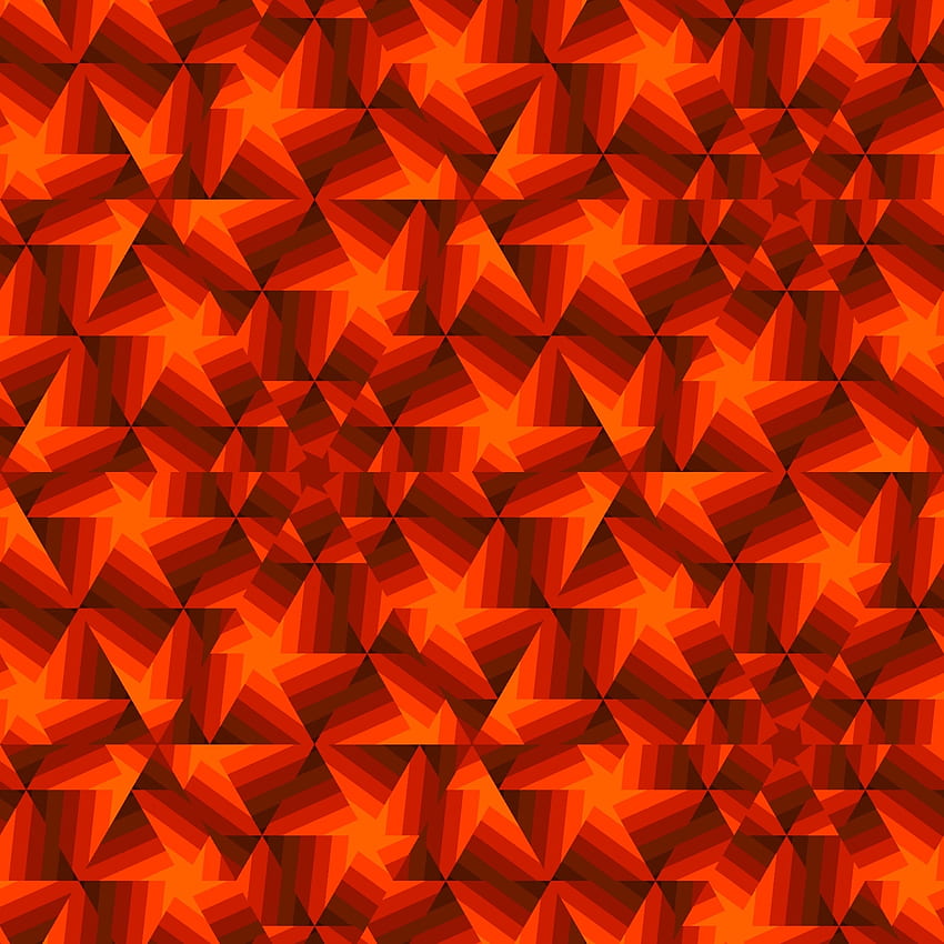 Orange triangular pattern, abstract HD phone wallpaper