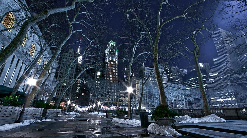 뉴욕시, 눈/과 모바일 배경 HD 월페이퍼