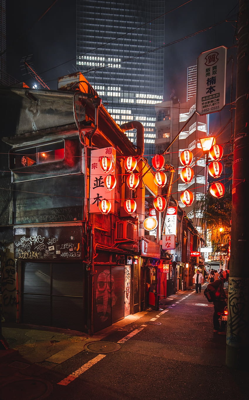 Japonya Sokağı, Retro Tokyo HD telefon duvar kağıdı