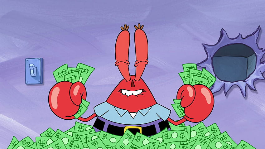 Mr. Krabs, SpongeBob SquarePants, serie tv, cartoni animati, soldi Sfondo HD