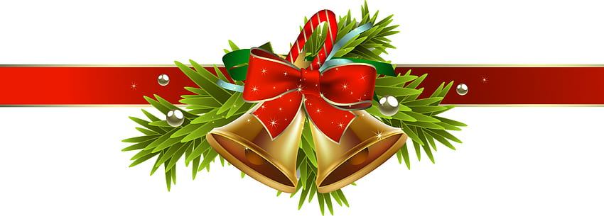 Коледна панделка с коледен декор PNG Clipart Image, Коледни панделки HD тапет