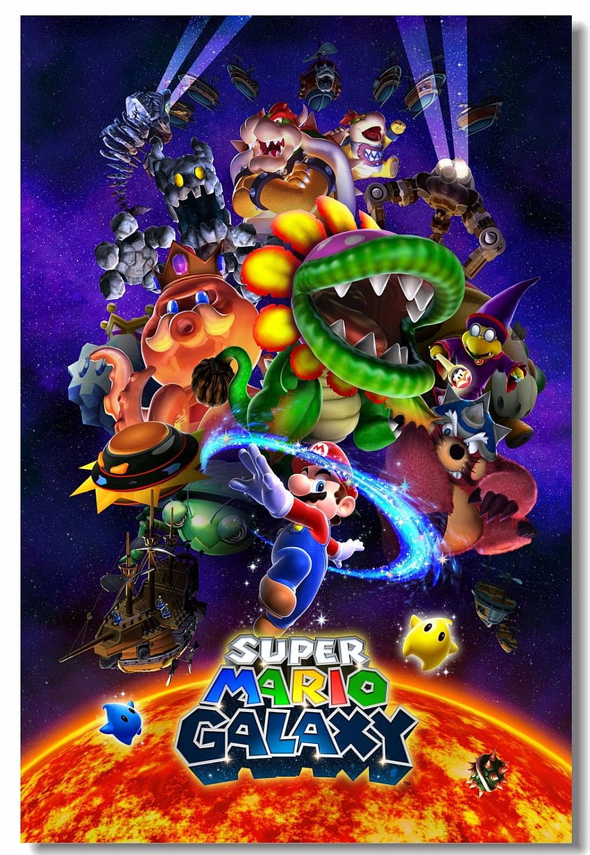 Benutzerdefinierte Leinwand Wanddekoration Super Mario Bros 3 Poster Super Mario HD-Handy-Hintergrundbild
