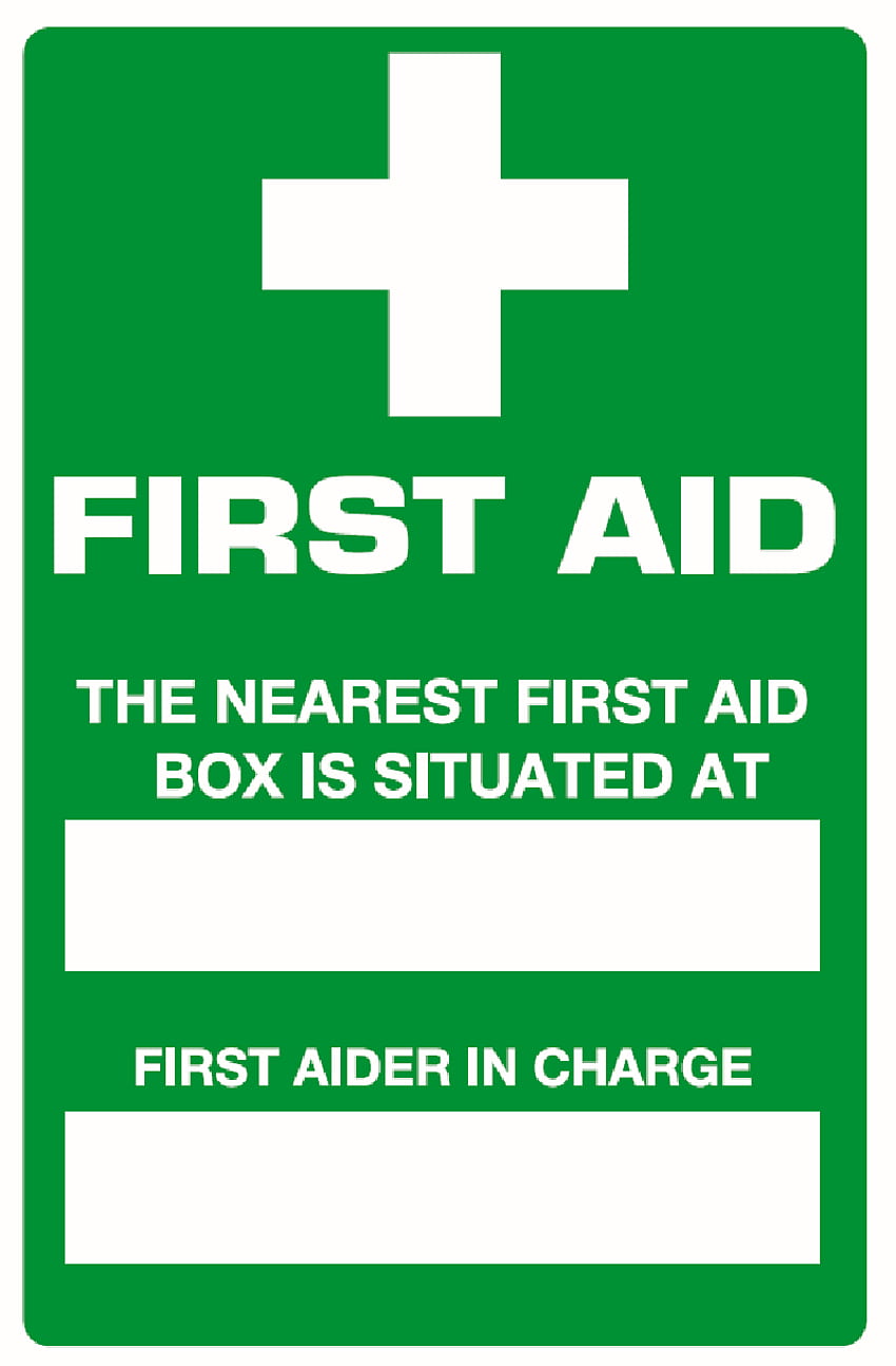 druckbares druckbares Erste-Hilfe-Schild, Safety First HD-Handy-Hintergrundbild