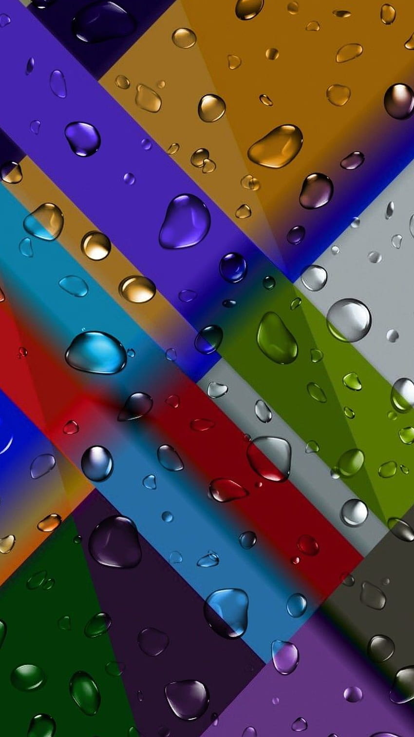 Water drops, droplets, , colors HD phone wallpaper