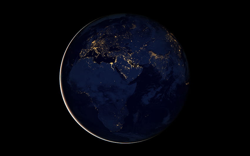 Научна фантастика Космически планети Земя От космически пейзажи Земя Океански светлини HD тапет